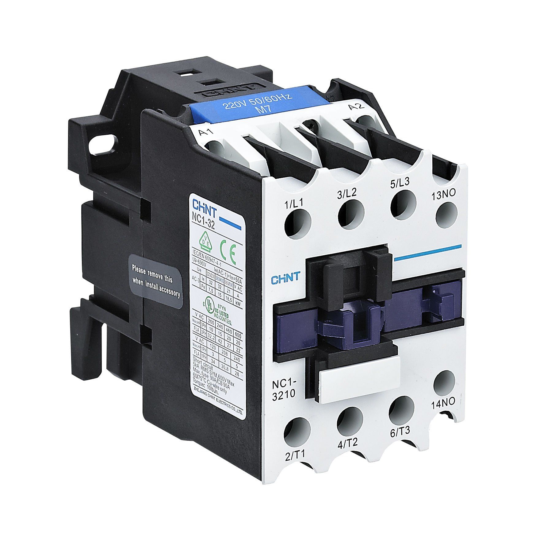 NC1-0901 220V AC 3P 4kW, 9A 1NK Kontaktör