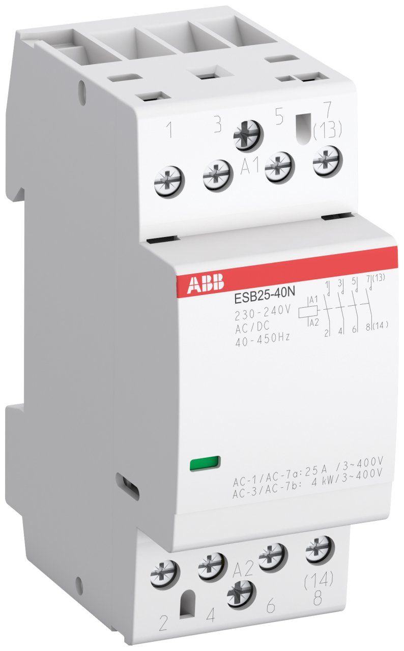 ESB25-22N 230VAC/DC Tesisat Kontaktörü 25A 2NA + 2