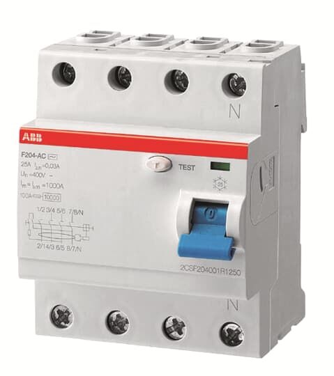 F204 AC-80/0,03  4P, AC, 80A, 30mA K.A.K