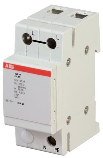 OVRT1+225255TS 1 faz parafudur 25kA, sınıf 1+2