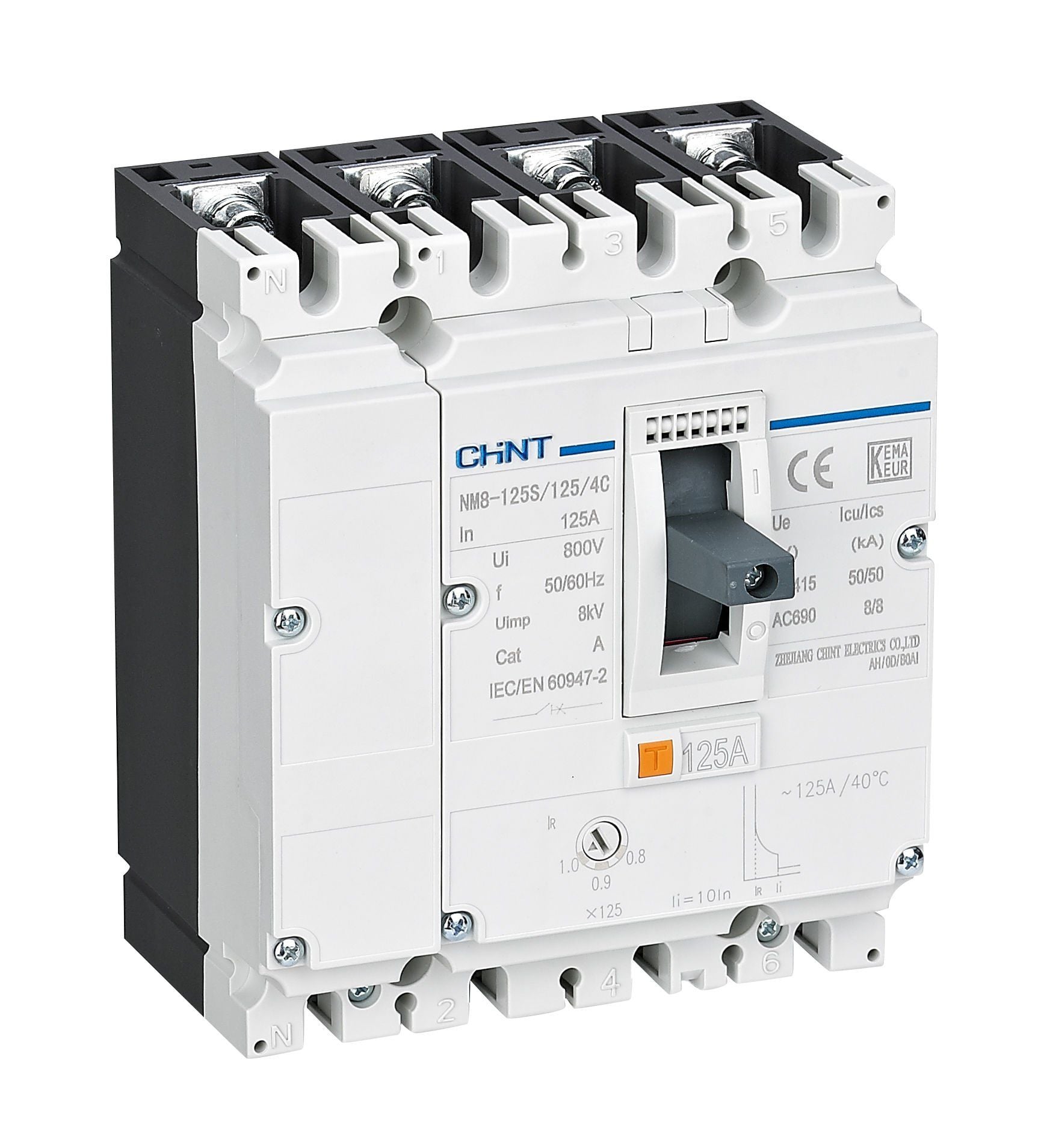 NM8-125S 40A 50kA 4P Termik Manyetik Şalter