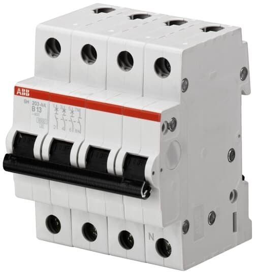 SH203-C25-NA 4*25A NA C tipi 6kA otomatik sigorta