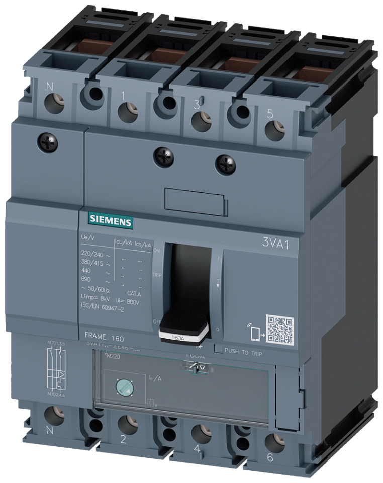 Kompakt Şalter;3VA11,36kA,100A,TM220,ATFM TM220,4P
