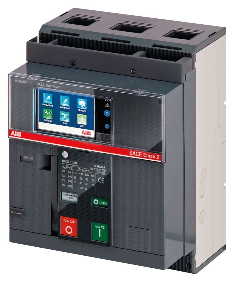 E1.2B 630A 42kA 3P Ekip Dip LI sabit tip şalter