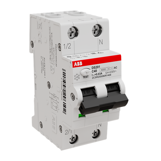 DS201-C40 AC30  2*40A 6kA C 30mA K.A.K
